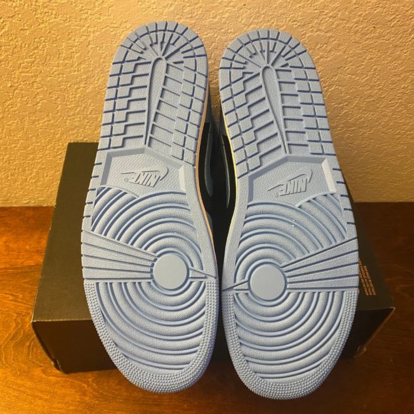 Air Jordan 1 Mid University Blue Black Lifestyle Casual Shoes DQ8426-401 Size 14 - Picture 5 of 7